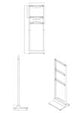 Totem serie PL8-3275-y, LCD da 32" a 75", uso Interno / Esterno