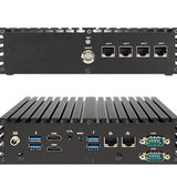 BFJ-390-F84-4L, Celeron J3455, ram 4Gb, ssd 120Gb, 2x 2,5GLan + 4x GLan, 12Vdc