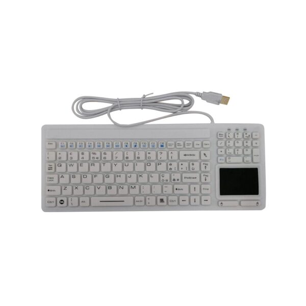 Tastiere Silicone mod. TS308-W, White con TouchPAD, IP68, 116 Tasti