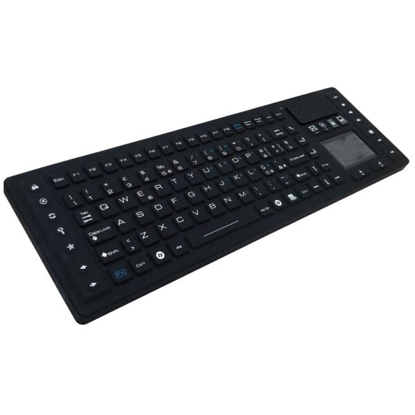 Tastiere Silicone mod. TS310WL Wireless con TouchPAD, IP65, 105 Tasti