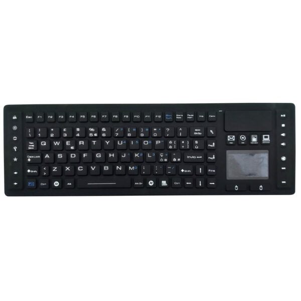 Tastiere Silicone mod. TS310WL Wireless con TouchPAD, IP65, 105 Tasti